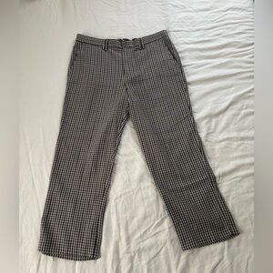 Ben Sherman Brown and White Checkered Dress Pants 38x30
